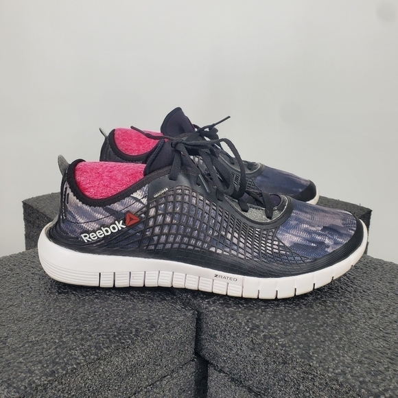 Reebok Women's Z Goddess Running Size 10 Shoes Black White Black Glitch - Picture 8 of 13